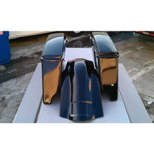 Load image into Gallery viewer, Harley Davidson 4" Extended Stretched Saddlebags Lid Fender Painted Black