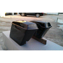 Load image into Gallery viewer, Harley Davidson 4" Extended Stretched Saddlebags Lids Painted Black