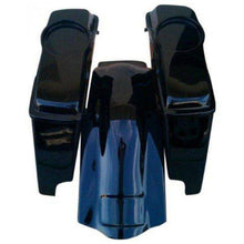 Load image into Gallery viewer, Harley Davidson 4" Extended Saddlebags No CutOut Speaker Lid Fender Black