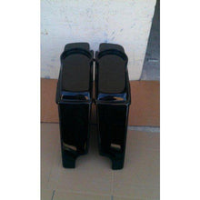 Load image into Gallery viewer, Harley Davidson 4" Extended Saddlebags No Cut Outs Speaker Lids Black