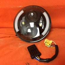 Load image into Gallery viewer, 7" DAYMAKER 2014  Touring Softail Halo Black LED Light Bulb Headlight Motorcycle Harley Road King Street Glide Softail Harness