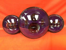 Load image into Gallery viewer, 7" DAYMAKER PURPLE Headlight Dual Purple 4.5" - 4 1/2" Auxiliary AUX Spot Passing LED Fog Lights Bulb Harley SET