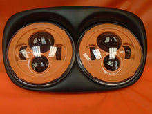 Load image into Gallery viewer, DUAL 7" ORANGE DAYMAKER LED ROAD GLIDE Black Light Bulb Headlight Motorcycle Harley Bezel