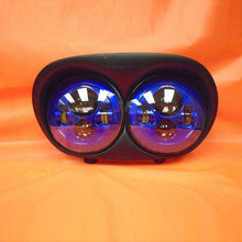 Load image into Gallery viewer, DUAL 7" BLUE DAYMAKER 2014  LED ROAD GLIDE Light Bulb Headlight Harley Bezel