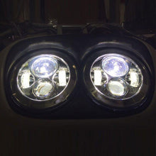 Load image into Gallery viewer, DUAL 7" DAYMAKER 2014  HID LED Replacement ROAD GLIDE Chrome Light Bulb Headlight Harley Bezel