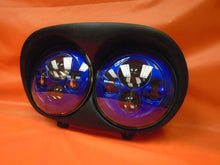 Load image into Gallery viewer, DUAL 7" BLUE DAYMAKER 2014  LED ROAD GLIDE Light Bulb Headlight Harley Bezel