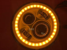 Load image into Gallery viewer, 7" DAYMAKER Kawasaki Vulcan Nomad 800 Black With Amber Halo HID LED Light Bulb Headlight Motorcycle