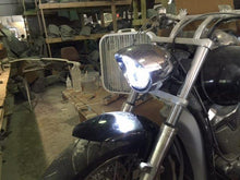Load image into Gallery viewer, Honda VTX 1300 / 1800 C / R / S - 5 3/4" DAYMAKER Chrome HID LED Light Bulb Headlight Motorcycle 5.75" Mount