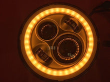 Load image into Gallery viewer, 7" DAYMAKER Replacement ORANGE With Orange Halo Projector HID LED Light Bulb Headlight Motorcycle Harley