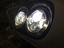 Load image into Gallery viewer, DUAL 7" DAYMAKER 2014  HID LED Replacement ROAD GLIDE Chrome Light Bulb Headlight Harley Bezel