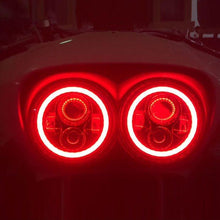 Load image into Gallery viewer, DUAL 7" DAYMAKER RED HALO LED Replacement ROAD GLIDE Black Light Bulb Headlight Motorcycle Harley Beze