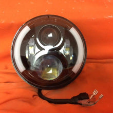 Load image into Gallery viewer, 7" DAYMAKER 2014  Touring Softail Halo Black LED Light Bulb Headlight Motorcycle Harley Road King Street Glide Softail Harness