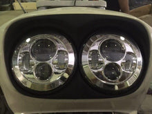 Load image into Gallery viewer, DUAL 7" DAYMAKER 2014  HID LED Replacement ROAD GLIDE Chrome Light Bulb Headlight Harley Bezel