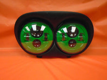 Load image into Gallery viewer, DUAL 7" GREEN DAYMAKER 2014  LED ROAD GLIDE Black Light Bulb Headlight Harley Bezel