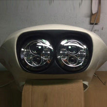 Load image into Gallery viewer, DUAL 7" DAYMAKER HID LED Replacement ROAD GLIDE Chrome Light Bulb Headlight Motorcycle Harley Bezel
