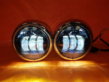 Load image into Gallery viewer, Harley Chrome Dual Twin DAYMAKER Headlights with Bracket Light Bar for FAT BOB STREET BOB DYNA