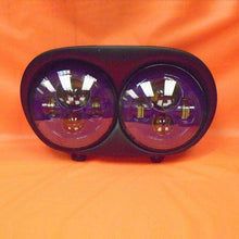 Load image into Gallery viewer, DUAL 7" PURPLE DAYMAKER 2014  LED ROAD GLIDE Light Bulb Headlight Harley Bezel