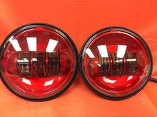 Load image into Gallery viewer, 4.5" Auxiliary DAYMAKER RED Spot Passing HID LED Fog Lights Bulb Motorcycle Harley AUX PAIR 4-1/2"