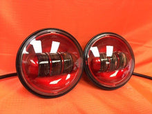 Load image into Gallery viewer, 4.5" Auxiliary DAYMAKER RED Spot Passing HID LED Fog Lights Bulb Motorcycle Harley AUX PAIR 4-1/2"