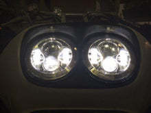 Load image into Gallery viewer, DUAL 7" DAYMAKER 2014  HID LED Replacement ROAD GLIDE Chrome Light Bulb Headlight Harley Bezel