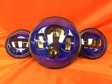 Load image into Gallery viewer, 7" DAYMAKER BLUE Headlight Blue Dual 4.5" - 4 1/2" Auxiliary AUX Spot Passing LED Fog Lights Bulb Harley SET