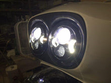 Load image into Gallery viewer, DUAL 7" DAYMAKER 2014  HID LED Replacement ROAD GLIDE Black Light Bulb Headlight Motorcycle Harley Bezel