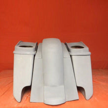 Load image into Gallery viewer, Honda VTX 1300 / 1800 5" Extended Stretched Saddlebags Rear Fender Dual Cut Outs Dual 6 X 9 Speaker Lids