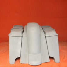 Load image into Gallery viewer, Honda VTX 1300 / 1800 4" Extended Stretched Saddlebags Rear Fender Dual Cut Outs Dual 6.5" Speaker Lids