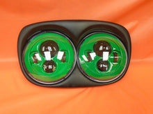 Load image into Gallery viewer, DUAL 7" GREEN DAYMAKER LED ROAD GLIDE Black Light Bulb Headlight Motorcycle Harley Bezel