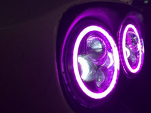 Load image into Gallery viewer, DUAL 7" DAYMAKER 2014  PINK HALO LED Replacement ROAD GLIDE Chrome Light Bulb Headlight Harley Bezel