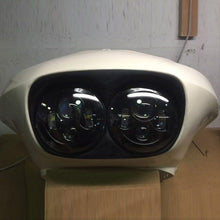 Load image into Gallery viewer, DUAL 7" DAYMAKER 2014  HID LED Replacement ROAD GLIDE Black Light Bulb Headlight Motorcycle Harley Bezel