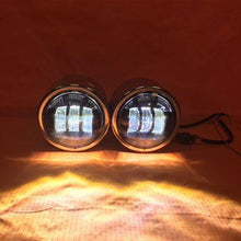 Load image into Gallery viewer, Harley Chrome Dual Twin DAYMAKER Headlights with Bracket Light Bar for FAT BOB STREET BOB DYNA