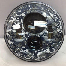 Load image into Gallery viewer, 7" DAYMAKER Replacement Blue Camo Design Projector HID LED Light Bulb Headlight Motorcycle Harley