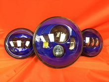 Load image into Gallery viewer, 7" DAYMAKER BLUE Headlight Blue Dual 4.5" - 4 1/2" Auxiliary AUX Spot Passing LED Fog Lights Bulb Harley SET