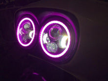 Load image into Gallery viewer, DUAL 7" DAYMAKER 2014  PINK HALO LED Replacement ROAD GLIDE Chrome Light Bulb Headlight Harley Bezel