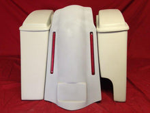 Load image into Gallery viewer, Harley Davidson Softail Heritage 6" Extended Stretched Saddlebags Lids LED Lights Fender Right CutOut