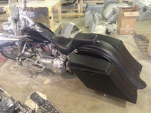 Load image into Gallery viewer, Harley Davidson 6" Heritage Softail Out & Down Extended Saddlebags, No lids LED Fender No Cutouts