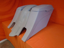Load image into Gallery viewer, Harley Davidson 6&quot; Extended Stretched Out &amp; Down Saddlebags Fender - No Lids 2014 Model Bags - Dual Cut Outs
