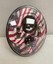 Load image into Gallery viewer, 7&quot; DAYMAKER Replacement USA American Flag Design Projector HID LED Light Bulb Headlight Motorcycle Harley