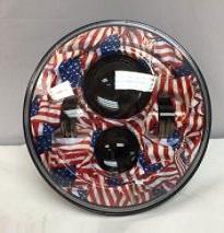 Load image into Gallery viewer, 7&quot; DAYMAKER Replacement American Flags Design Projector HID LED Light Bulb Headlight Motorcycle Harley