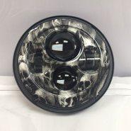 Load image into Gallery viewer, 7&quot; DAYMAKER Replacement Custom Skull Design Projector HID LED Light Bulb Headlight Motorcycle Harley
