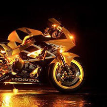 Load image into Gallery viewer, Blue 4pc LED Kit Engine Fairing Body Kit Lights Glow Accent Lighting for Harley (Copy)