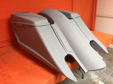 Load image into Gallery viewer, Harley Davidson 6&quot; Trendsetter Extended Saddlebag Fender Kit - Dual Cut Outs 6.5&quot; Speaker Lids / 2014