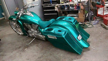 Load image into Gallery viewer, Honda VTX 1800 / 1300 6&quot; Extended Stretched BOLT ON Out &amp; Down Bags Rear Fender Rails Right Cut Out