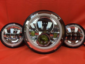 HARLEY, HONDA, SUZUKI, YAMAHA, KAWASAKI LED DAYMAKER HEADLIGHTS - SKU: AD0045