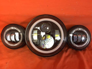 HARLEY, HONDA, SUZUKI, YAMAHA, KAWASAKI LED DAYMAKER HEADLIGHTS - SKU: AD0045