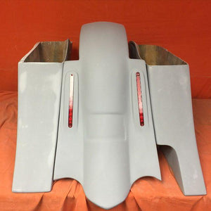 Honda Shadow Sabre 1100 6" Extended Saddlebags Out & Down Bags LED Rear Fender Right Side Cut Out