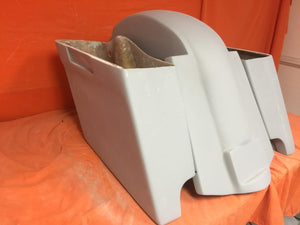 Honda Shadow Sabre 1100 6" Extended Saddlebags Bags Rear Fender Dual Cut Out