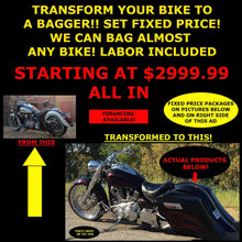 Load image into Gallery viewer, Basic Bagger Transformation Package - Complete Metric Or American Bike To A Bagger