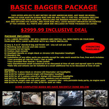 Load image into Gallery viewer, Basic Bagger Transformation Package - Complete Metric Or American Bike To A Bagger